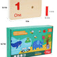 Mikneke Montessori Number Counting Peg Board, Wooden Math Manipulative Materials For Preschool, Number Montessori Learning Toy For Toddlers & Kindergarteners (Colorful Peg)
