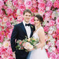Pink Floral Backdrop Flower Wall Photography Background Valentines Day Decorations for Bridal Shower Wedding Baby Shower Birthd