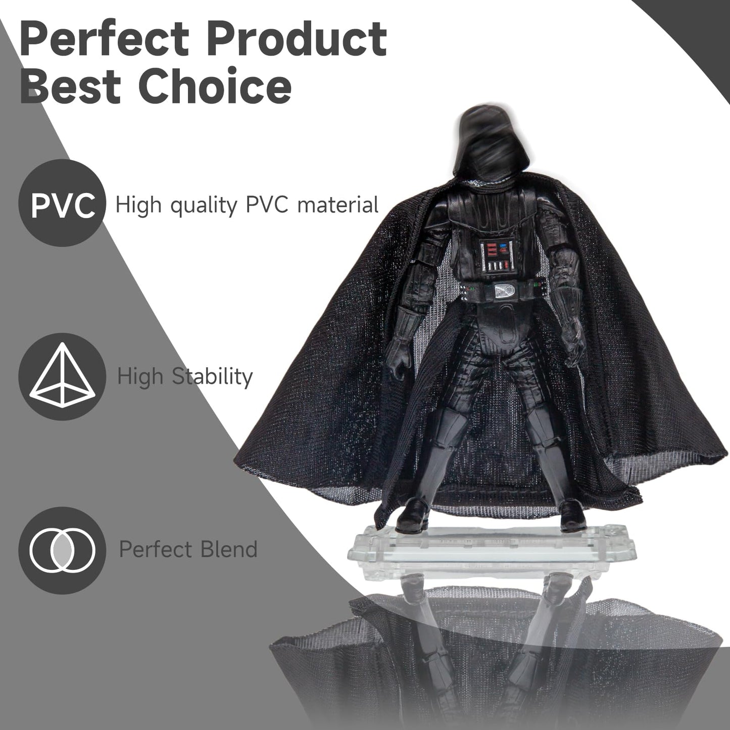 Nc Ebco 30 Pieces Action Figure Display Stands Clear Doll Model Support Stand For 3 75 Inch Action Figures  Transparent Action F