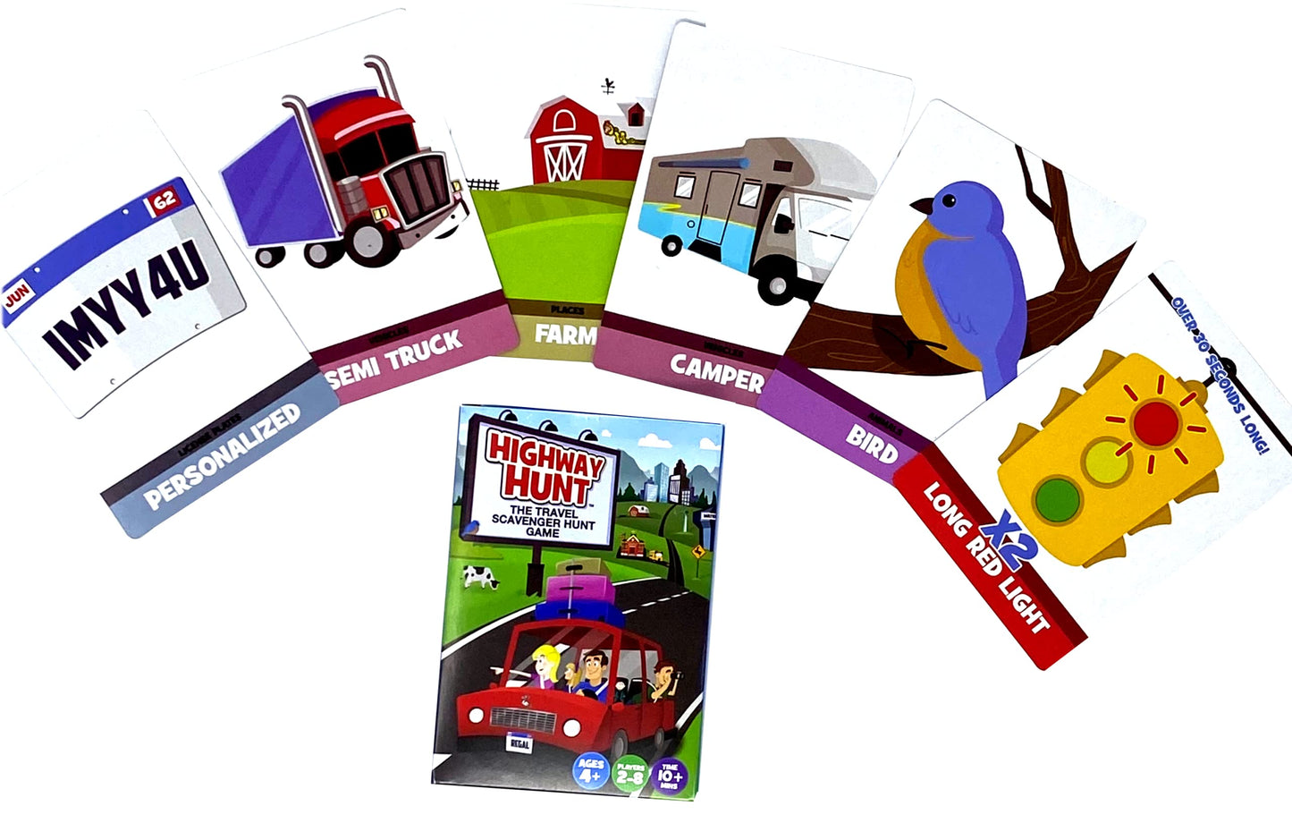 Regal Games Travel Outdoor Scavenger Hunt Games For Kids Ages 4, 5, 6, 7, 8, 9, 10, 11, 12 - Outdoor & Nature Family Hunt Games For Road Trips - 2-8 Players - 54 Scavenger Hunt Cards