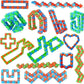 50pcs Random 24 Links Wacky Tracks Snap and Click Fidget Toys, Finger Sensory Toys, Snake Puzzles for Stress Relief, Party Bag F