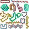50pcs Random 24 Links Wacky Tracks Snap and Click Fidget Toys, Finger Sensory Toys, Snake Puzzles for Stress Relief, Party Bag F
