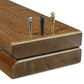 We Games Premium Easy Grip Cribbage Pegs With A Tapered Design & Velvet Pouch - Set Of 9 (3 Gold, 3 Silver, 3 Black)