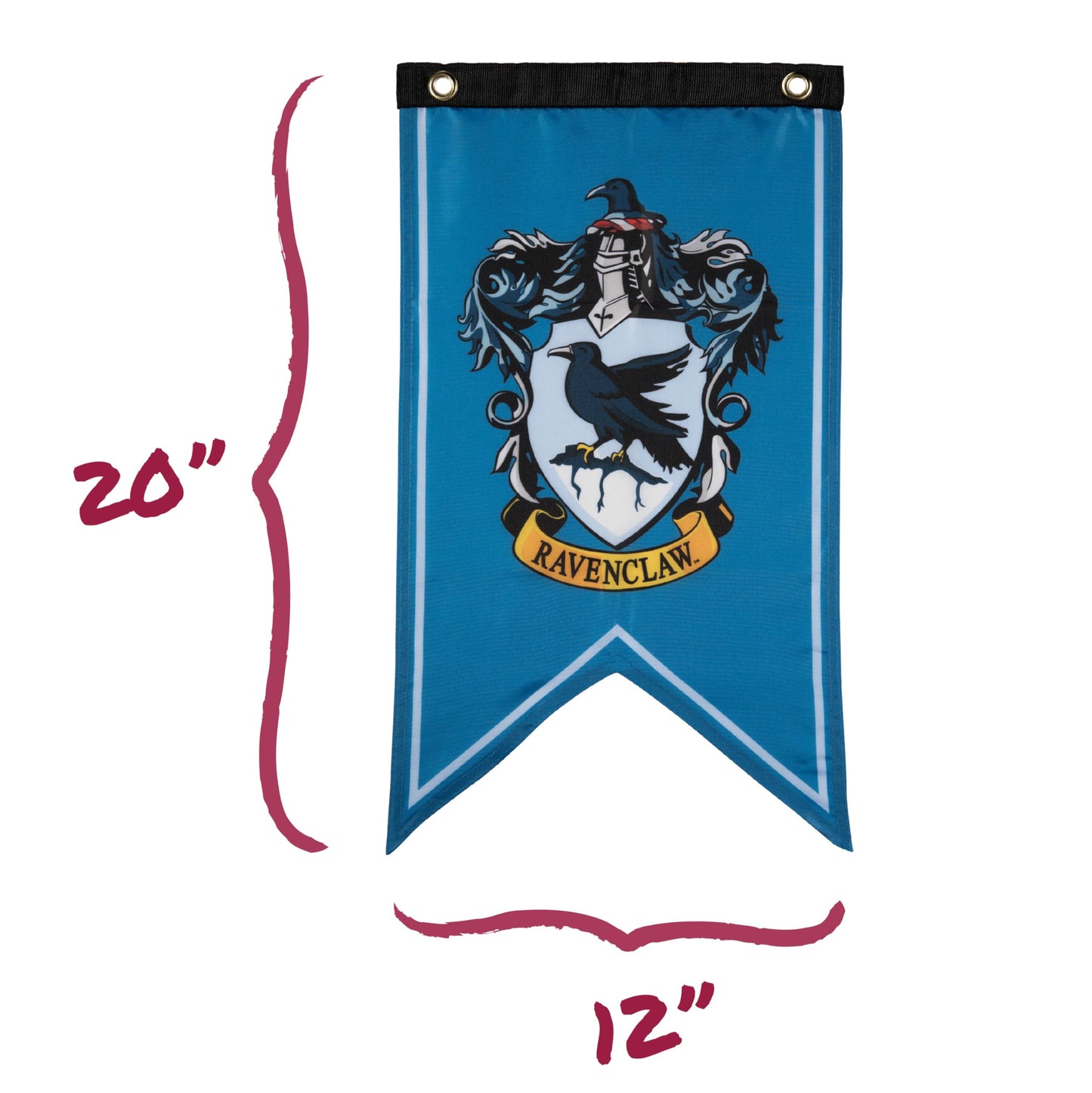 CON*QUEST Harry Potter House Banner Flag Set - 5 Multi-Colored Polyester Flags, 12'' x 20'', Includes Hogwarts, Gryffindor, Slytherin, Ravenclaw