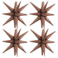 TONIFUL 4 Pcs 22inch 4D Chocolate Explosion Star Mylar Brown Balloons for Party Backdrop Christmas,New Year,Thanksgiving, Birthd