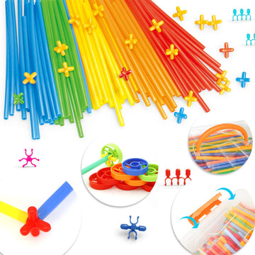 Straw Constructor Toys Stem Building Toys 600Pcs Straw Toy Interlocking Plastic Toys Engineering Toys Thin Tube Blocks Toy Educa