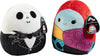 Squishmallows 12" Jack and Sally Plush Set - Soft Blue and White Stuffed Animals - Official Nightmare Before Christmas - Great Gift for Kids