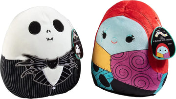 Squishmallows 12'' Jack And Sally - Nightmare Before Christmas Official Kellytoy Halloween - Cute And Soft Plush Stuffed Animals