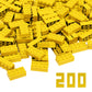 Unirolic Classic Building Bricks, 200 Piece 2X4 Building Blocks Stem Creative Building Toys Compatible With All Major Brands, Moc Building Bricks Diy Play Set For Kids Age 6+ (Yellow)