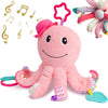 Sumobaby Infant Baby Musical Stuffed Animal Activity Soft Toys, Baby Teething Toys With Multi-Sensory Crinkle, Rattle And Mirror