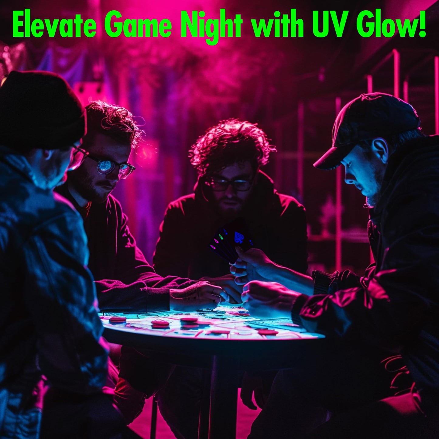 Uv Black Light Playing Cards By Island Dogs– Neon Fluorescent Glow Deck For Black Light Games, Glow In The Dark Playing Cards, Parties, And Poker – Unique Cards, Durable, Great Gift For Collectors