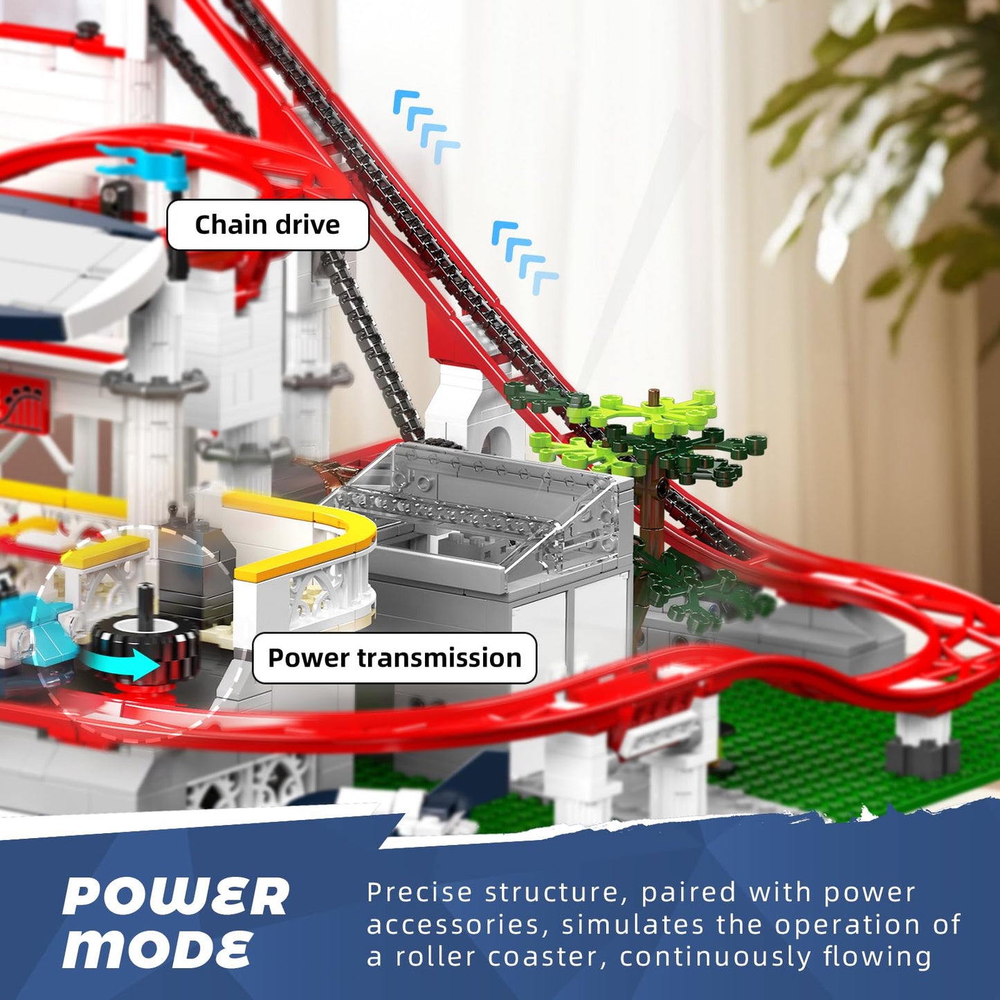 Mould King Roller Coaster Building Kit - 3646 Pieces, Plastic Amusement Park Track Toy, Perfect Gift for Adults