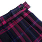 Girl`S School Uniform Skirt Plaid A Line Cosplay Costumes (S, Black Mixed Rose Blue)