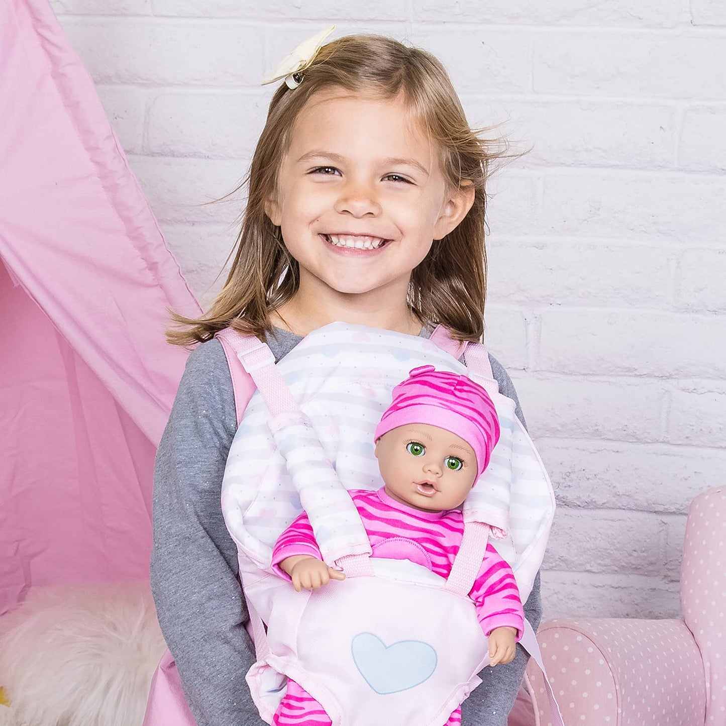 ADORA Play Time Babies Collection  13 Baby Doll with Doll Clothes and Accesories  Made with Sweet Baby Powder Scent  and GentleTouch Vinyl Body  Birthday Gift for Ages 1+ - Baby Tiger