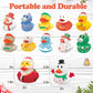 24Pcs Christmas Rubber Ducks,Mini Christmas Ducks Bath Toys Assorted Duckies (2'') For Kids,Christmas Party Favors,Christmas Sto
