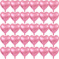 30 Pcs Pink Heart Balloons 18 Inch Foil Heart Shaped Balloons Helium Mylar Balloons Foil Balloon For Women Kids Valentines Day D