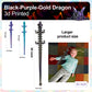Meet Gladness 30 In 3D Printed Dragon, 30Inch Dragon,3D Dragon Toy,Large Dragon Present,Ariculated Crystal Dragon(Black Purple G