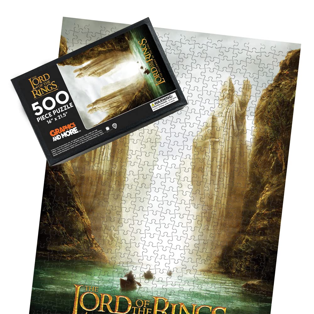 The Lord Of The Rings Fellowship Poster 500 Piece Jigsaw Puzzle For Adults, 16' L X 21.5' W