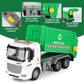 Mscredse 11.8'' Garbage Truck Toy With Dumping Function, Friction Powered Trash Truck Toy, Sound And Lights For Age 3-7 Years Ol