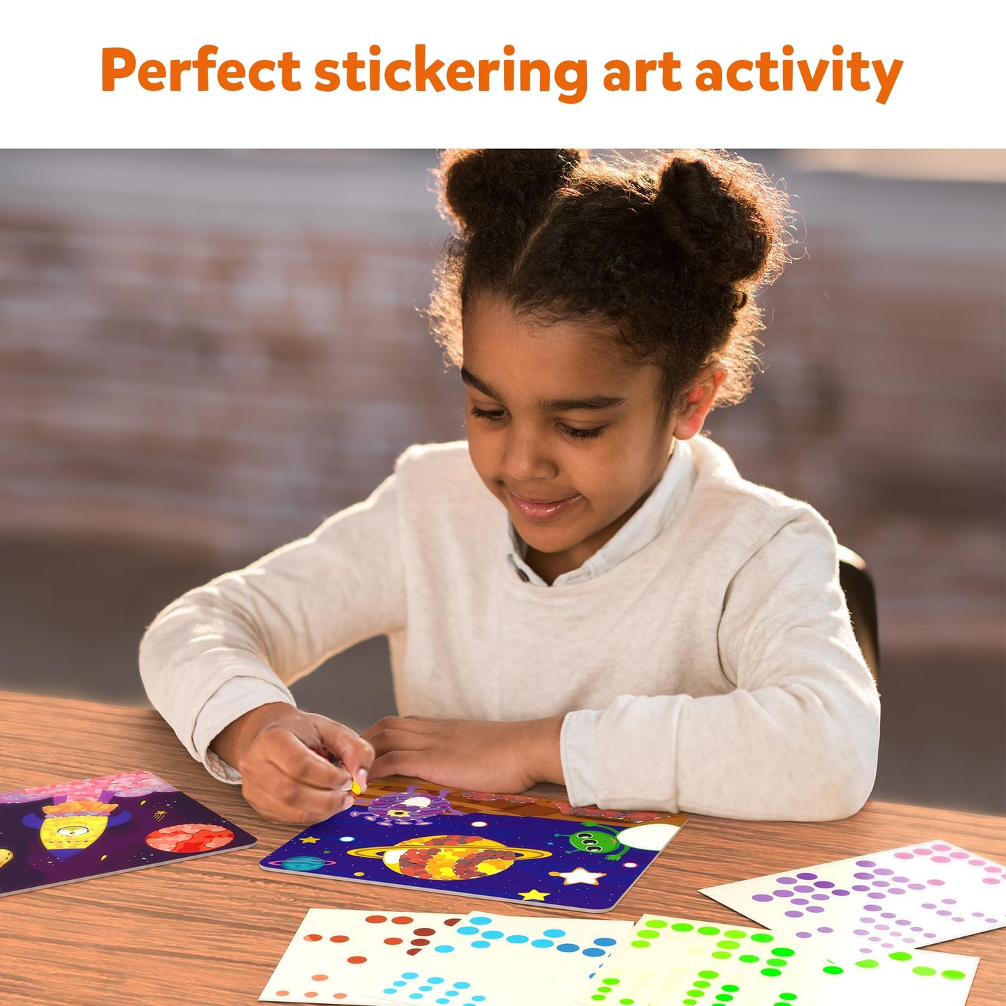 Skillmatics Dot It Sticker Art Activity - Space, Mess-Free Fun For Kids, 500+ Stickers, Craft Kits, Diy Activity, Travel Toys, Gifts For Boys & Girls Ages 3, 4, 5, 6, 7
