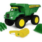 TOMY John Deere 15'' Big Scoop Dump Truck with Sand Tools, Brown/a