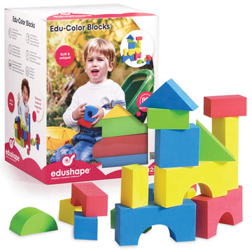 Edushape Educolor Building Blocks, 80 Piece, (716576)