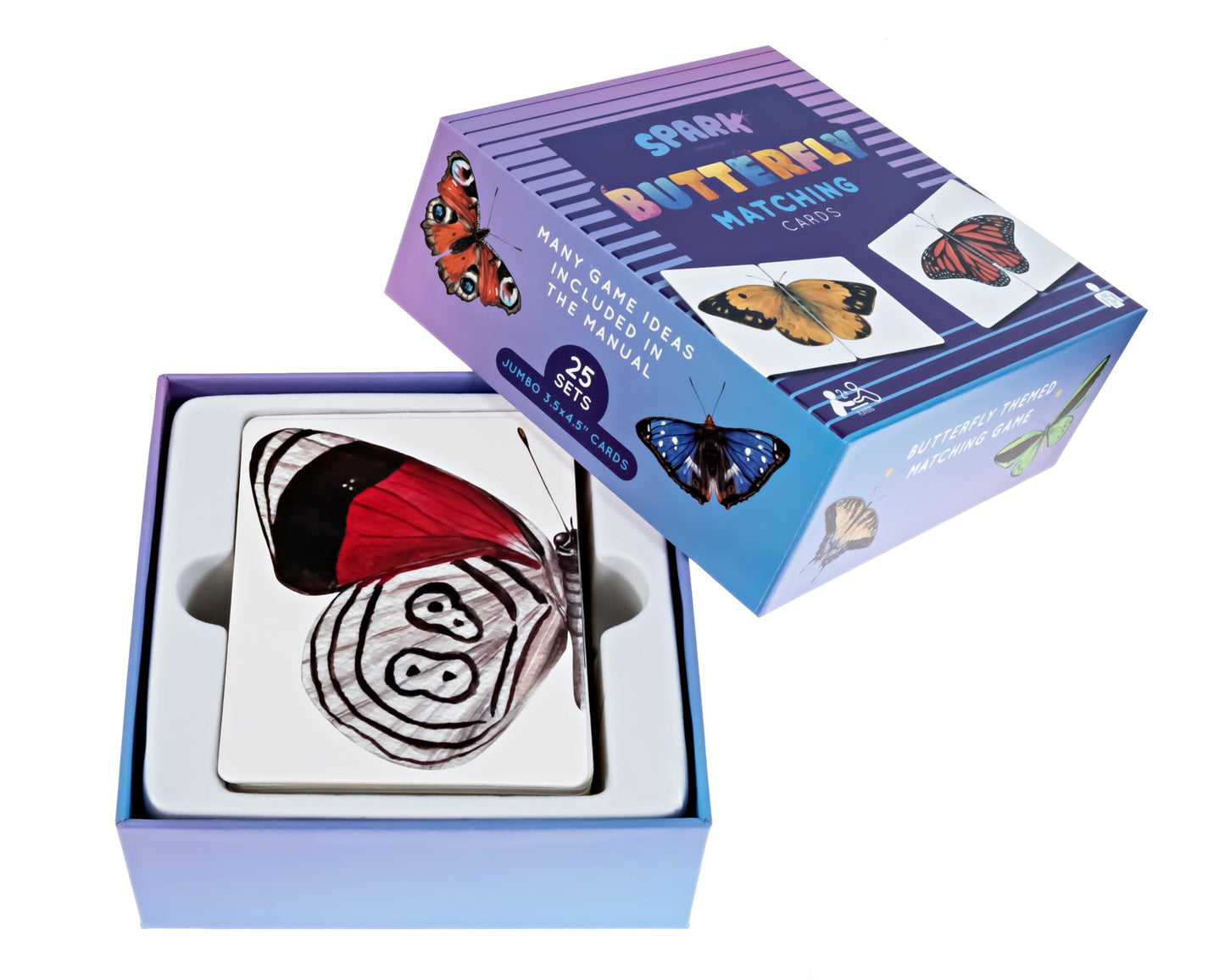 SPARK INNOVATIONS Butterfly Wings Memory Cards Game  Montessori Picture Cards  Educational Kids Game  Preschool Games  Homeschooling Materials  Matching Games  Classroom Must Have