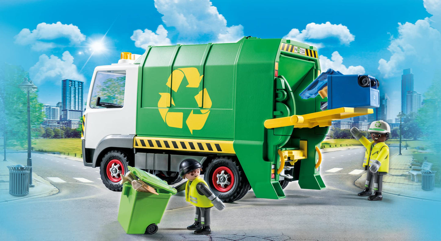 Playmobil Recycling Truck With Accessories And 2 Figures