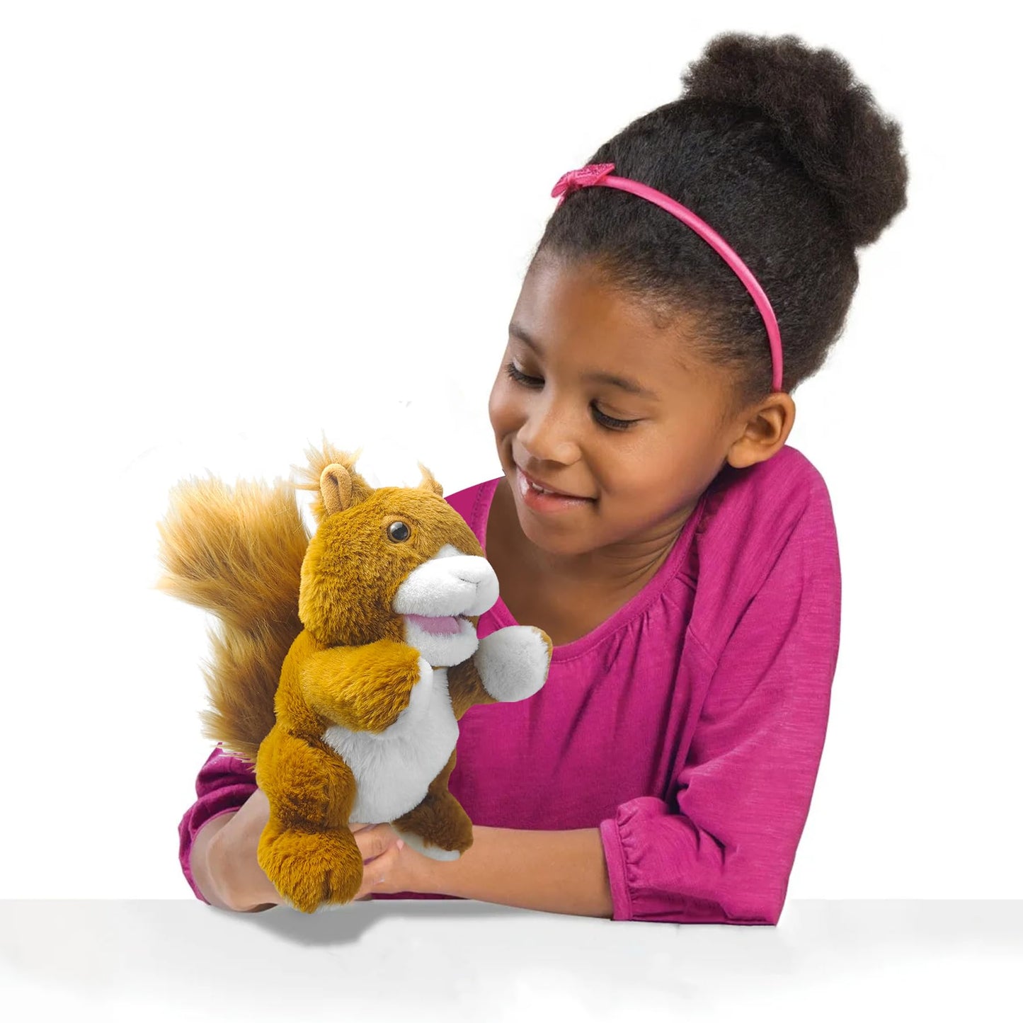Okegztoa Hand Puppets,10'' Squirrel Hand Puppets For Kids,Hand Puppets For Toddlers 1-3 And Kids With Movable Mouth,Sloth Stuffe