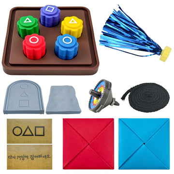 oyeftp Gonggi Korean Game, Korean Folk Game Set (Korean Traditional Play Games)- Jebi chagi, Gong-gi, Biseokchigi, Paeng-y, DDAK