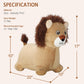Inpany Bouncy Lion Animal Hopper Toys, Toddlers Plush Bouncing Jungle Zoo Animal Figures, Wild One Birthday Safari Baby Shower Decorations, Ride On Rubber Bouncer, Outdoor Gifts For 2 3 4 Yr Girl Boy
