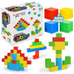 Playmags Jumbo Cubies Magnetic Blocks Building Toy, 64pc 2Inch Magnet Cubes STEM Toys for Toddler & Kids, Preschool, Educationa