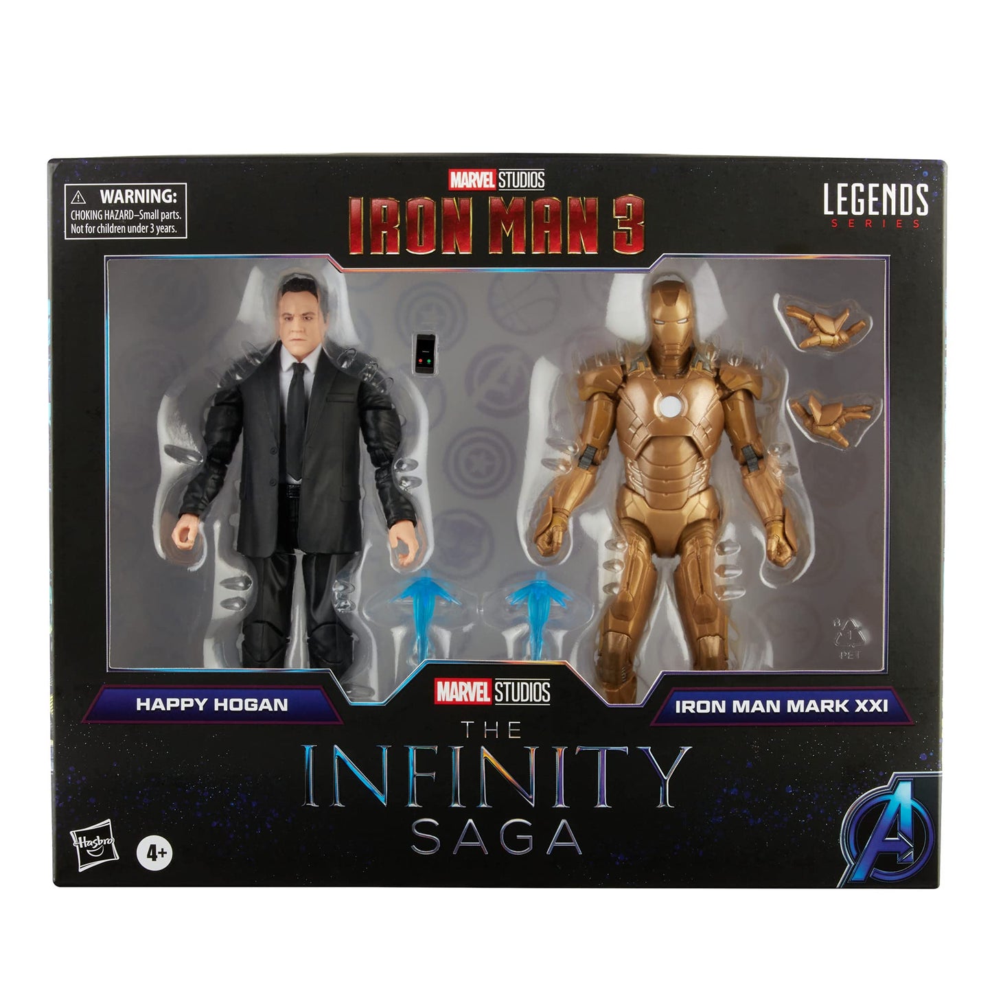 Hasbro Marvel Legends Series   Action Toy 2-Pack Happy Hogan and Iron Man Mark 21  Infinity Saga Characters  enhanced Design  2 Figures and 5 Accessories  Multicoloured (F0191)