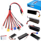 Hobbypark RC Lipo Battery Charger Adapter Connector Splitter Cable 8 in 1 Convert Wire fit for 4.0mm Banana Plug to T Plug Deans