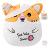 Leyoha Get Well Soon Dog Plush - Dog Stuffed Animals Corgi Plushie Toys With Injury Bandage, Kids' Pillow Cushion, Gifts For Pat