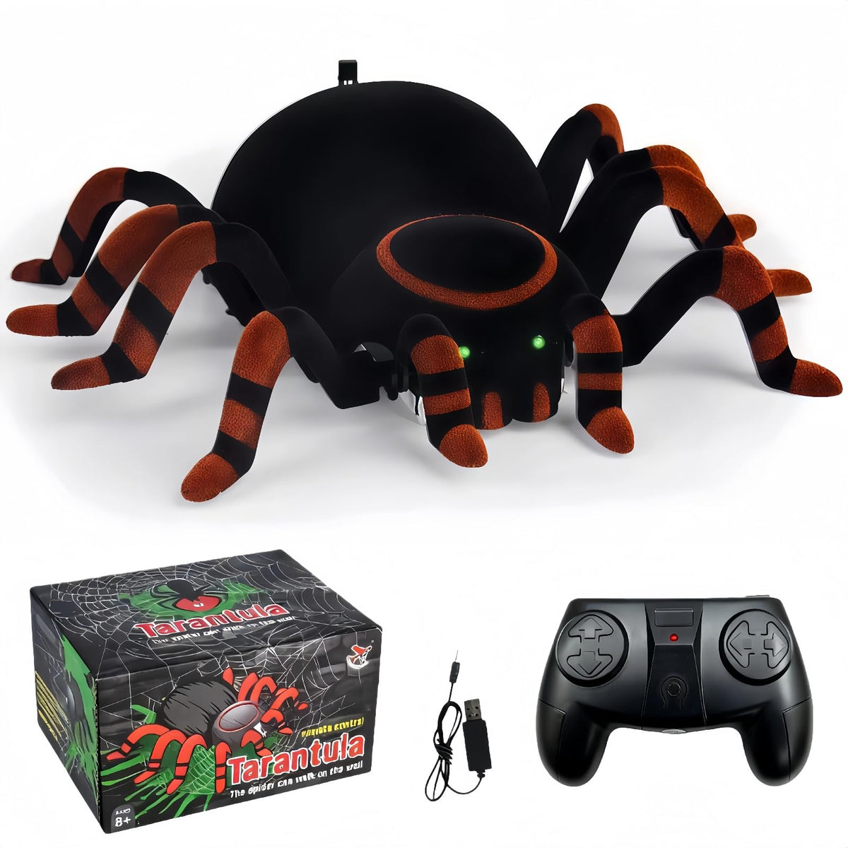 PanniOhye Wall Climbing Spider,Rc Car Toys for Kids,Remote Control Cars,Wall Crawler Robot Spider,Fun Kids Toys,Cool Prank Gadge