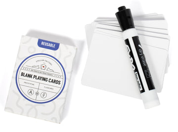 Stellar Factory enhanced Reusable Blank Playing Cards - Dry Erase & Wet Erase - Game Design  Prototyping  and Flashcards (1 Count)