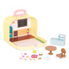 Li’L Woodzeez – Pastry Shop Playset – Travel Toy – Compact Travel Suitcase – Dollhouse Furnitures & Accessories Included – Pretend Play For Kids Age 3+
