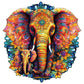 Woodemon Wooden Puzzles For Adults, Mandala Elephant (L-280Pcs) Wooden Jigsaw Puzzles Kids, 12.2 * 11.8In Unique Shaped Animal Wood Puzzles Adults, Xmas Christmas Puzzles Birthday Gift Family Game