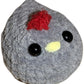 Cute Chicken Plushie | Stuffed Animal | Handmade | Crochet (Mini, Cloudy Gray)