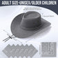 Zhanmai 12 Pcs Cowboy Hat and Bandana Cowboy Cowgirl Hats Bulk Western Party Costume Halloween Accessory(Grey,Polyester)