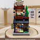 noziaa Japanese City Street View Matcha Shop  MOC Creative Building Blocks House Set  Simulation Architecture Construction Toy  Gifts Idea for Kids mature-themeds (Mini Blocks 379 pcs)