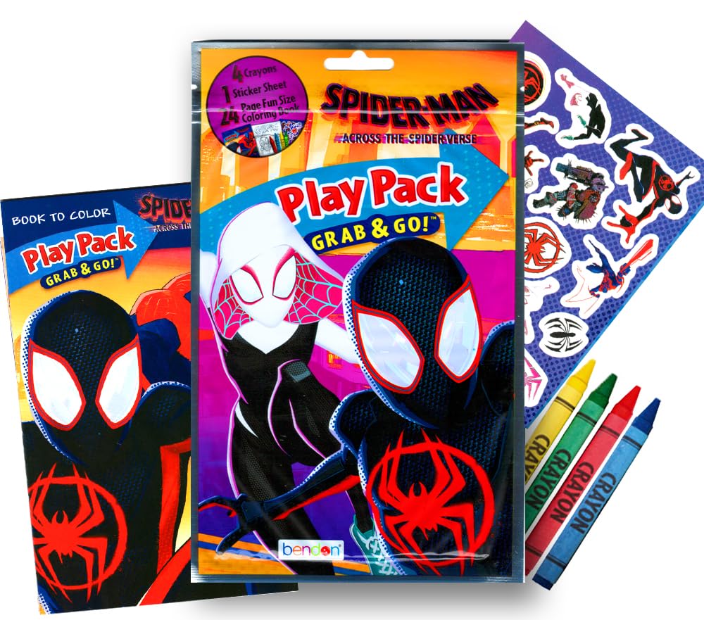 Spiderman Coloring And Activity Books Bundle With Imagine Ink Coloring Book, Stickers, And More