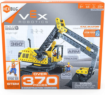 Hexbug Vex Robotics Excavator, Buildable Construction Toy, Gift For Boys And Girls Ages 8 And Up