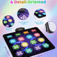 Gleamkid Dance Game Mat For Kids, Led Light-Up 12-Button Dance Pad With Adjustable Volume, Built-In Music, 1-Player & 2-Player M