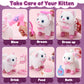G.C Cat Toys For Kids Girls, Electronic Interactive Stuffed Cat Walk Meow And Wag Tail With Stroller Pet Care Accessories Toys P