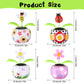 4 Solar Dancing Bee Toy Solar Powered Dancing Sun Flower In Colorful Pots Swinging Ladybug Shape Flip Flap Animated Bobblehead Dancer Window Rose Sun Catcher Car Dashboard Decor