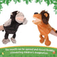 Wettarn 10 Pcs Animal Hand Puppets 12 Inch Soft Plush Plush Puppets Lion Orangutan Giraffe Tiger Pig Elephant Hand Puppets For B