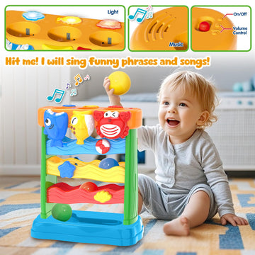 Aurotops Toys For 1 2 3 Years Old Boys Girls, Toddler Musical Toys For 6-12-18-24 Months, Interactive Toys With Light & Sound, Montessori Toys, Christmas Birthday Gifts For Baby Age 1-2 Years Old