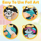 Pigipigi Art Craft Activity For Kids: Fun Foil Princess & Dinosaur Diy Toy Kit, No Mess Creative Travel Supply Set, Idea Gift For Girl Boy Children 3 4 5 6 7 8 9 Year Old